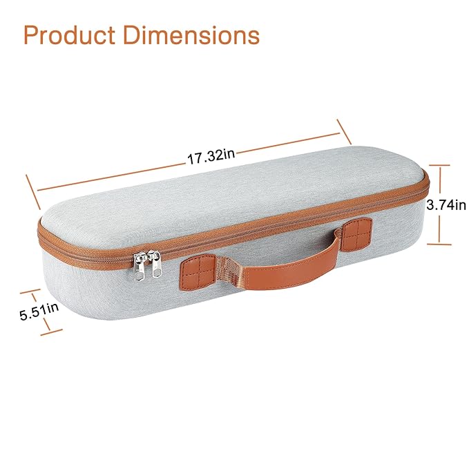 RAIACE Hard Storage Case Compatible with Dyson Airstrait Straightener, Travel Carrying Bag. (case only). - Gray