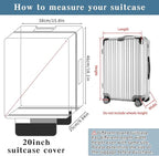 Yotako Upgraded Zippered Clear PVC Suitcase Cover, 20 Inch Luggage Covers - Image 2