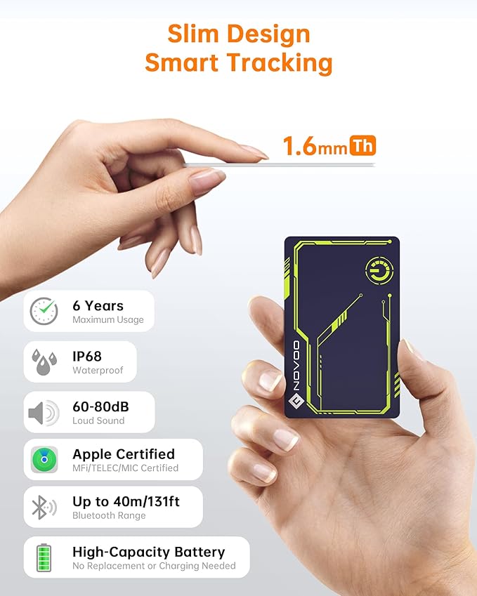 NOVOO Air Locator Tag Wallet Tracker Card - Image 2