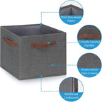 GhvyenntteS Large Fabric Storage Bins 6 Pack, Foldable Closet Storage Bins - Image 3