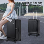 2 pieces 20/29 Aluminum Frame Carry On and Checked Luggage Set - Image 2