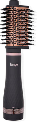 L'ANGE HAIR Multi-Volume Series Blow Dryer Brush | Interchangeable Hair Dryer Brush with Ionic Titanium Barrel for Smooth, Voluminous Styling | Black - Teardrop 65mm