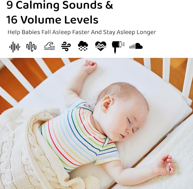 Moonybaby Portable Sound Machine, Baby Sleep Soothe, 9 Soothing Sounds - Image 3