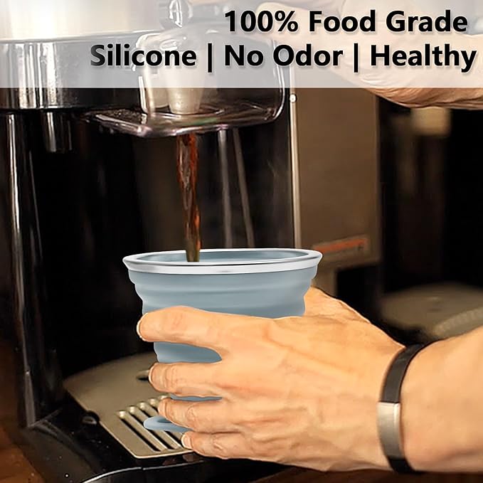 Litoexpe 4 Pack Silicone Collapsible Travel Cup Portable Folding Camping Cup - Image 5