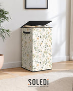 SOLEDI Laundry Hamper with Lid, 90L Tall & Large Floral Laundry Basket - Image 8