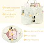 LEDAOU Large Beach Tote Bag Women Waterproof Sandproof Zipper Beach Tote Bag - Image 6