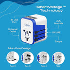 Ceptics Universal Travel Adapter Plug World Power W/ 4 USB Ports - Image 5