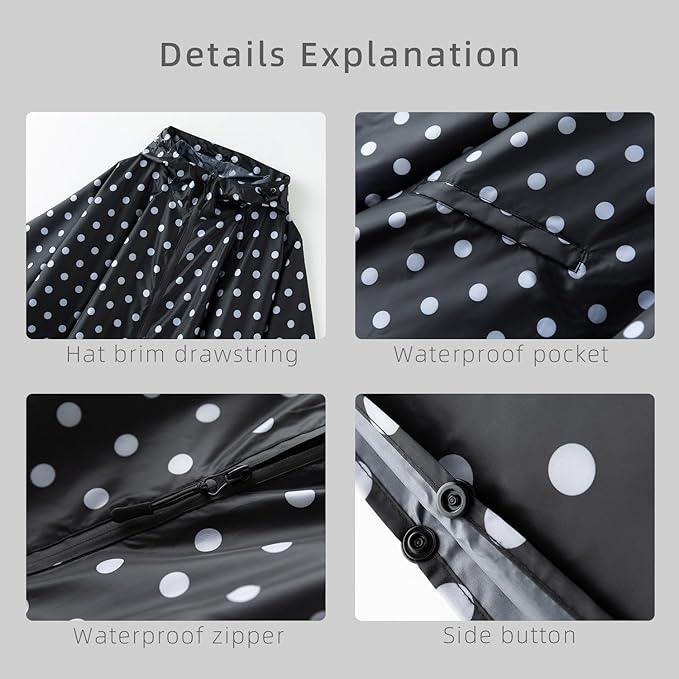 Cloak raincoat Unisex poncho Adult hooded men and women - Image 4