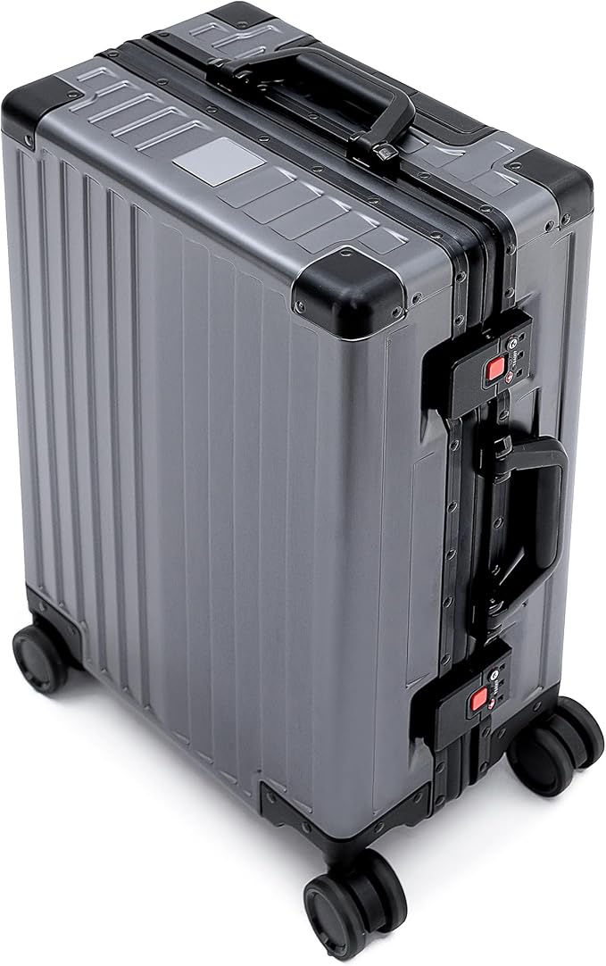YYW Aluminum Carry-On Luggage Airline Approved Lightweight Suitcase - Image 2