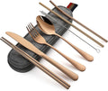 DEVICO Portable Utensils, Travel Camping Cutlery Set, 8-Piece including Knife by DEVICO