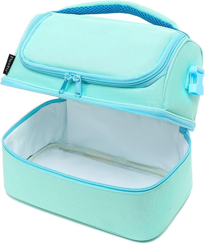 FlowFly Double Decker Cooler Insulated Lunch Bag Large Tote - Image 8