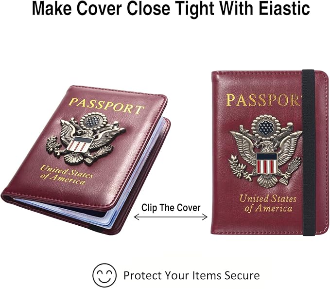 Passport Holder for Travel Passport Cover for Men Passport Wallet Case - Image 4