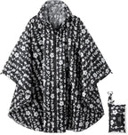 Rain Poncho Jacket Coat Hooded Zipper Style by salamra