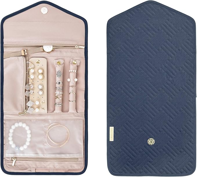 BAGSMART Travel Jewelry Organizer Roll Foldable Jewelry Case - Image 3