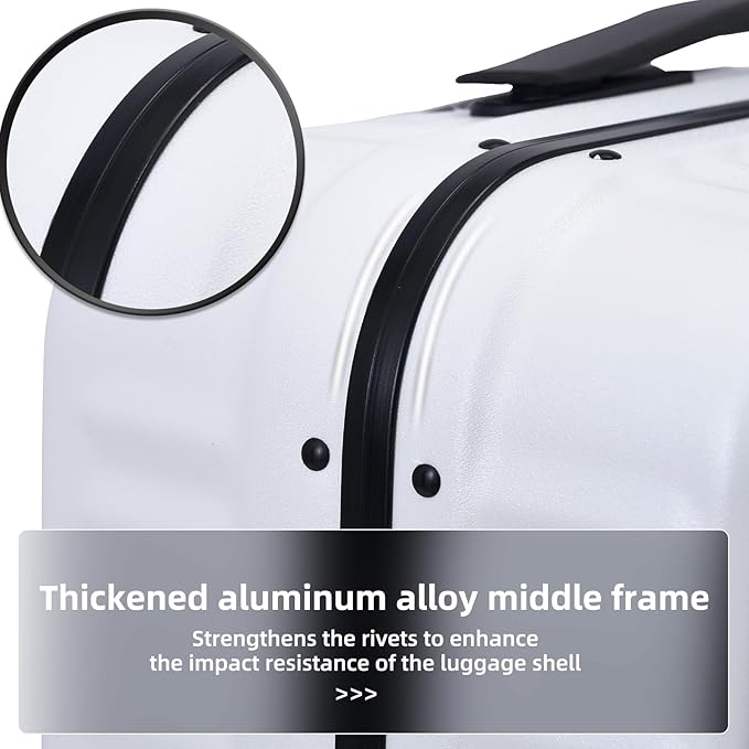 2 pieces 20/29 Aluminum Frame Carry On and Checked Luggage Set - Image 8