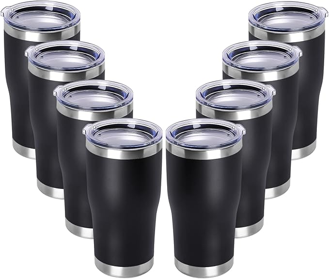 DOMICARE 20oz Tumbler with Lid Stainless Steel Tumblers Bulk, Double Wall by VisittheDOMICARE