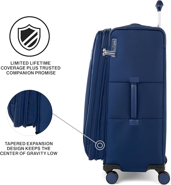Travelpro VersaPack+ Lightweight Softside Expandable Checked Luggage, 8 Spinner - Image 6
