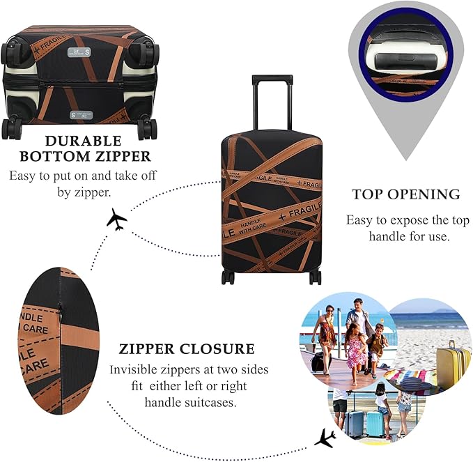 Explore Land Travel Luggage Cover Suitcase Protector Fits 18-22 Inch Case - Image 3