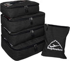 5 Set Packing Cubes for Travel Large Suitcase Luggage Organizer Bags Travel by HOPSOOKEN