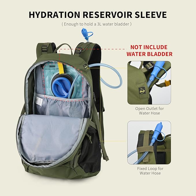 SKYSPER Hiking Backpack for Men Women, 35L Travel Backpack Waterproof Camping - Image 5