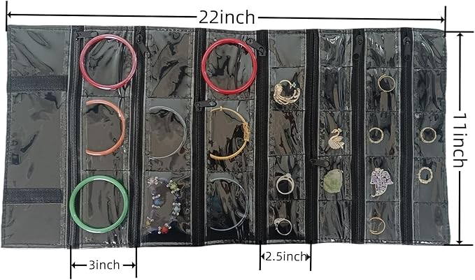 Travel Jewelry Roll Bag Portable Organizer Pouch - Image 9