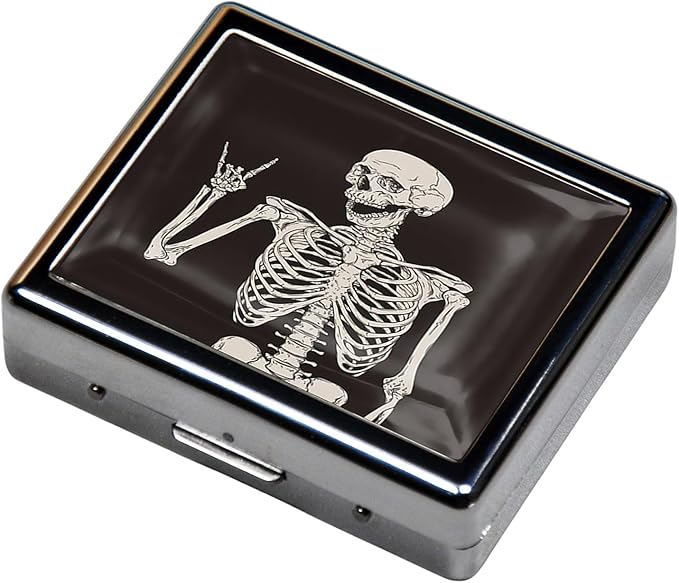 Silver Vintage Pill Box 7 Day Metal Pill Box - Image 3