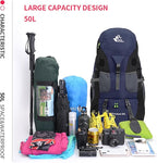 Bseash 50L Hiking Backpack, Water Resistant Lightweight Outdoor Sport Daypack - Image 9