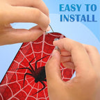 2 Pack Luggage Tags with Spider On Spider Web - Image 3