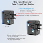 Universal Travel Adapter, PD 35W 7 in 1 International Power Plug Adapter - Image 4