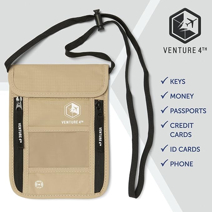 VENTURE 4TH Passport Holder Neck Wallet - Image 8