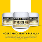 MASON NATURAL Coconut Oil Beauty Cream, Hydrating Moisturizer With Collagen for Smooth & Firm Skin, 2 oz, Pack of 3