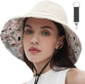 vidsel Womens Sun Hats Wide Brim Reversible Bucket Cotton Hat Packable Summer by vidsel