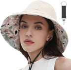 vidsel Womens Sun Hats Wide Brim Reversible Bucket Cotton Hat Packable Summer by vidsel