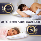 Royal Therapy 4-Pack King Memory Foam Pillow, Adjustable Shredded Pillow - Image 4