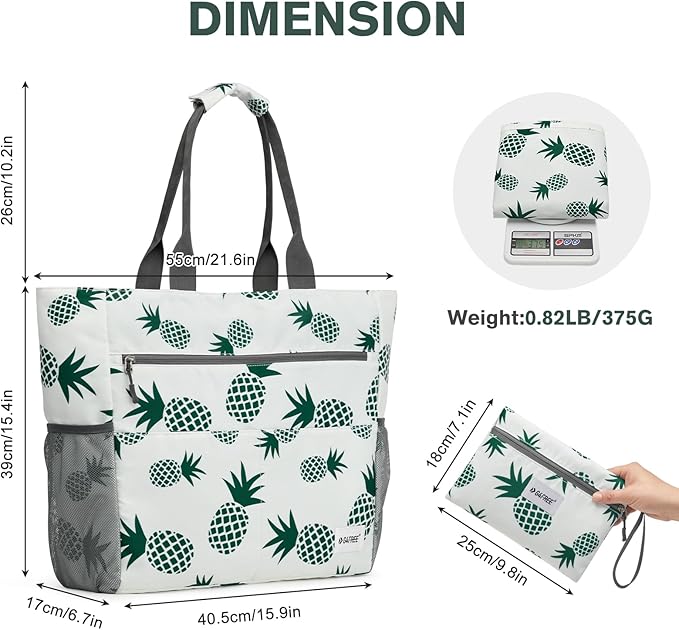 G4Free Beach Bag, Waterproof Sandproof Beach Tote Bag, Large Capacity Foldable - Image 5
