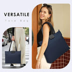 SIMTOP Tote Bag for Women with Magnetic Pocket Water Resistant Polyester 16.2" - Image 2