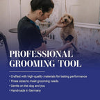 Chris Christensen Baby K Dog Slicker Brush, Groom Like a Professional, Fluff Detangle Style, Saves Time Energy, Black, Small