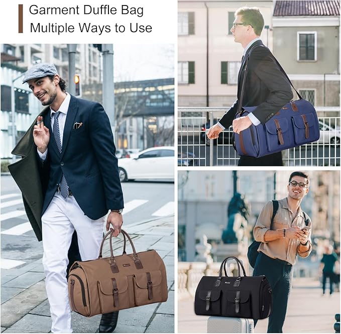 Modoker Garment Convertible Weekender Bag, Carry on Canvas Garment Duffle Bag - Image 8