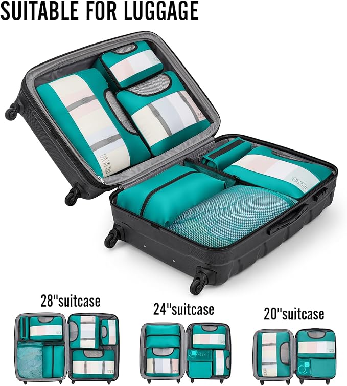 Veken 10 Set Packing Cubes for Kids & Toddler, Airplane Travel Essentials - Image 6
