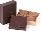 VISOUL Mens Bifold Leather RFID Blocking Wallet - Image 5