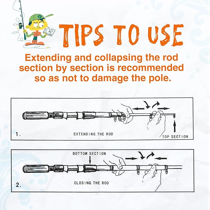 Kids Fishing Pole, Telescopic Fishing Rod, Toddler Collapsible Fishing Rod and - Image 6