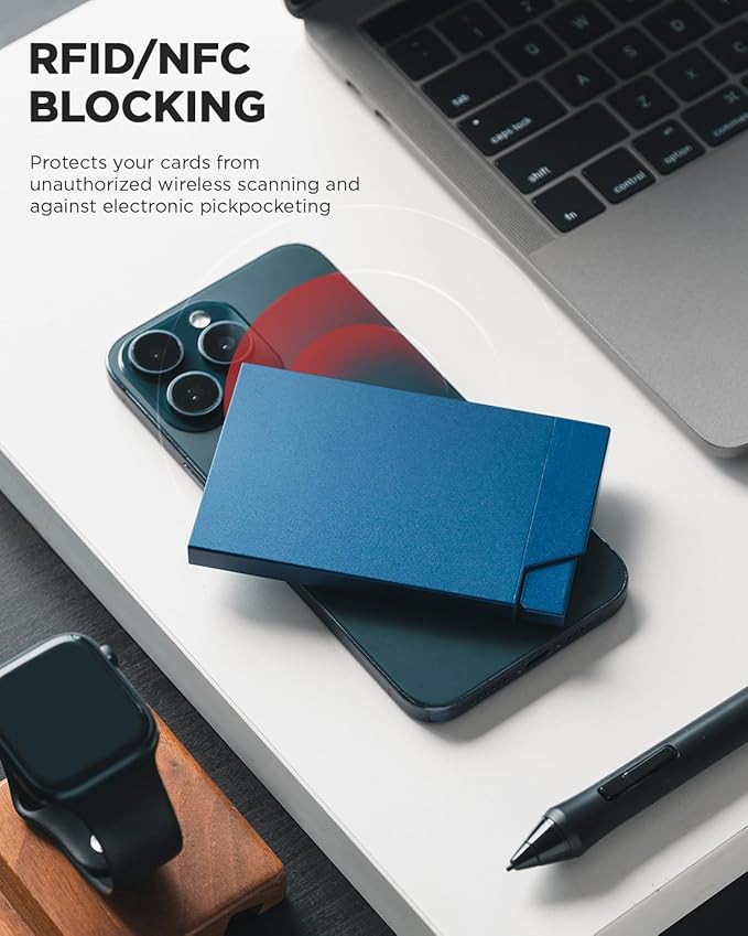 VULKIT Pop up Card Holder Minimalist Credit Card Holder RFID Blocking Slim - Image 4