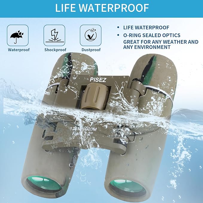 PISEZ 30X60 Compact Binoculars for Adults and Kids，Lightweight Foldable Easy - Image 5