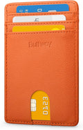 Buffway Mens Slim Wallet, Minimalist Thin Front Pocket Leather Credit Card by Buffway
