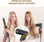 5 in 1 Blow Dryer Brush,Hair Dryer Brush with Detachable Air Styler,Negative Ionic Magic Hair Styler,Hot Air Brush for Women Volumizer,Straightener,Drying