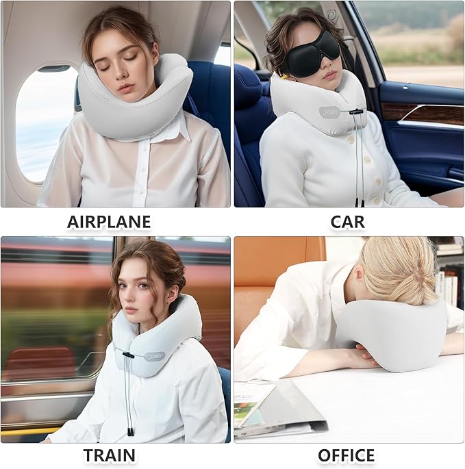 Travel Pillow, Neck Pillow Airplane, Plane Pillow Memory Foam Travel Neck Pillow - Image 6