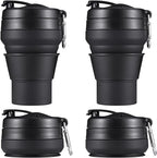 2PACK Collapsible Coffee Cup, 20 OZ 600ml Silicone Folding Camping Mug by EASYXQ
