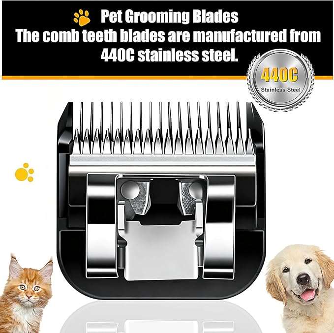 Dog Grooming Clipper Blades Replacement Compatible with Andis Dog Clippers,Most OsterA5, Wahl KM Series Pet Clippers (Black(40))
