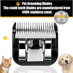 Dog Grooming Clipper Blades Replacement Compatible with Andis Dog Clippers,Most OsterA5, Wahl KM Series Pet Clippers (Black(3FC))