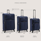 U.S. TRAVELER Anzio Softside Expandable Spinner Luggage, Checked-Medium 26-Inch - Image 5